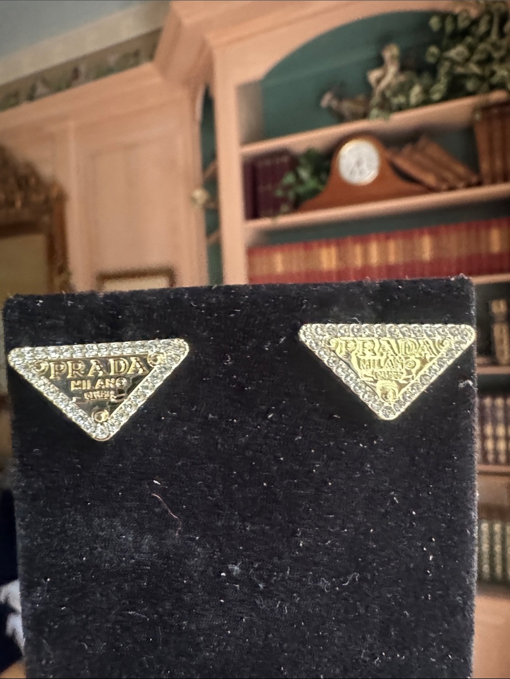Earrings  crystals Triangle Logo Stud Earrings
